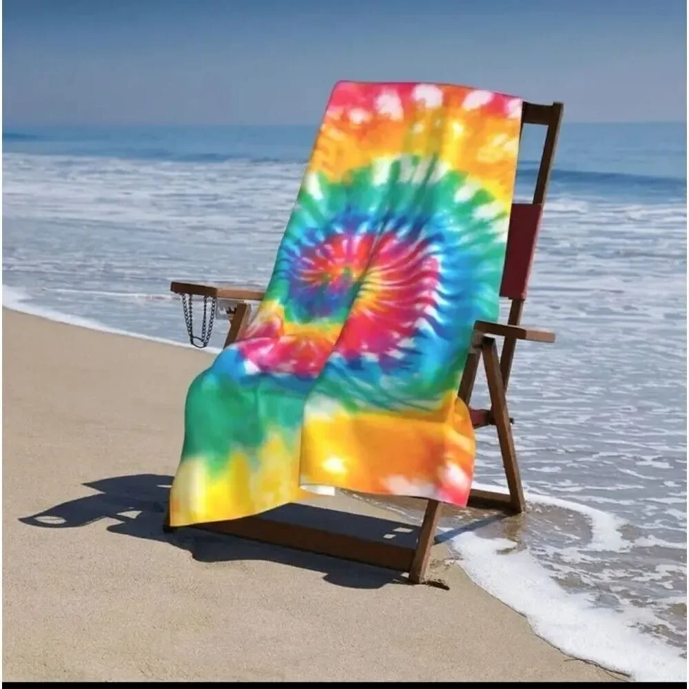 TIE dye swirl microfiber lightweight moisture wicking towel